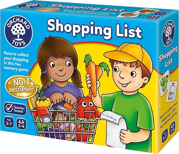Orchard Toys Shopping List Memory Game - Matching and Memory Games for 3 Year Olds and Up - Kids Educational Toys and Learning Games - Children and Toddler Board Games Ages 3 to 7-2 to 4 Players - 1