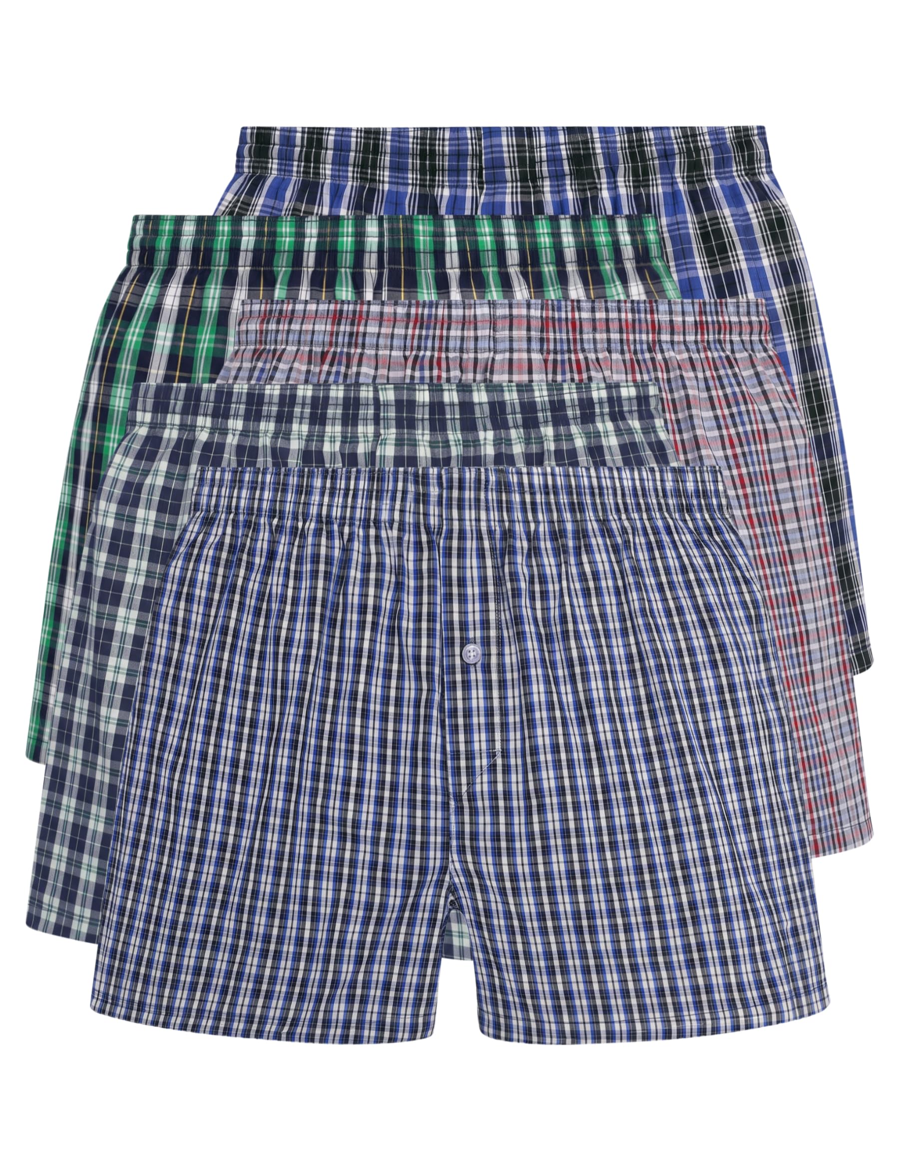 Marvmys Boxershorts Herren Baumwolle Locker Schlafanzughose mit Knopfleiste | Unterhosen für Männer, Klassisch, Weit, Bequem, Atmungsaktiv, Knopfleiste