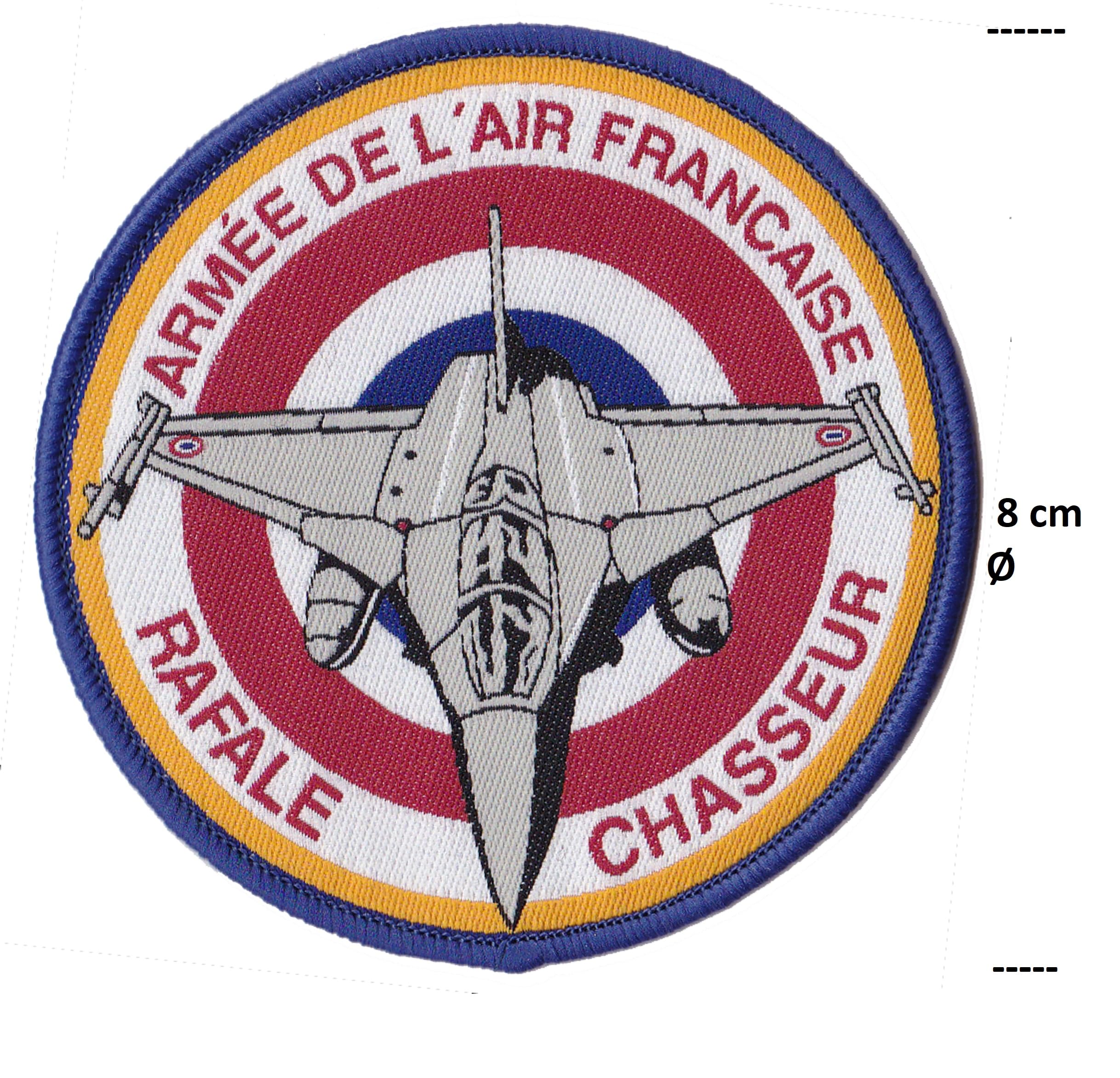 Patch Brodé Thermocollant Armée De L'Air France - Diamètre 8 Cm - Pour Vêtements, Sacs, Customisation - 7