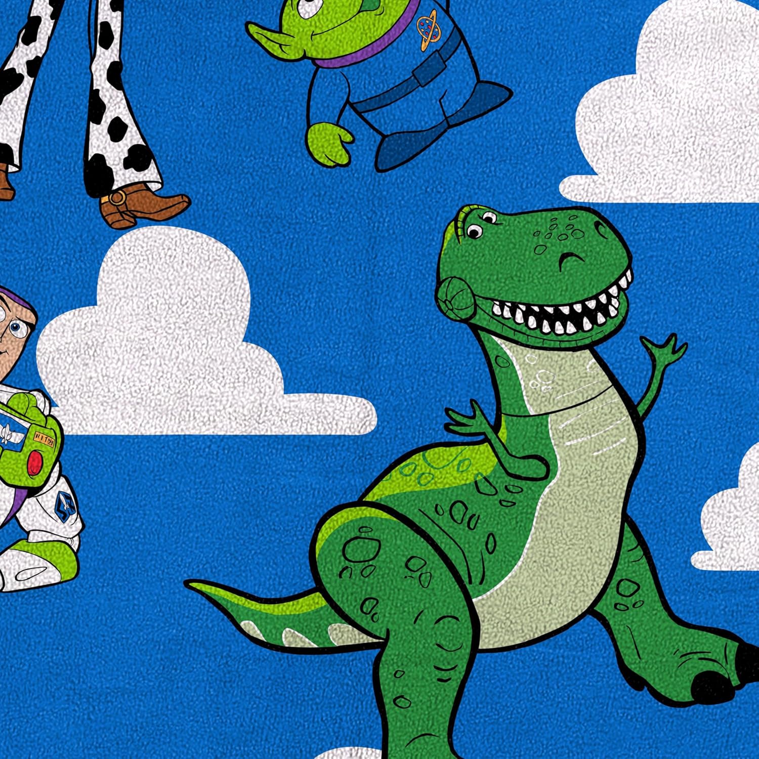 Jay Franco Kids Plush Throw Blanket – Soft & Cozy Fleece Throw for Bedroom & Couch Décor, Official Licensed Product, Blue - Toy Story, 40x50 - Travel Blanket