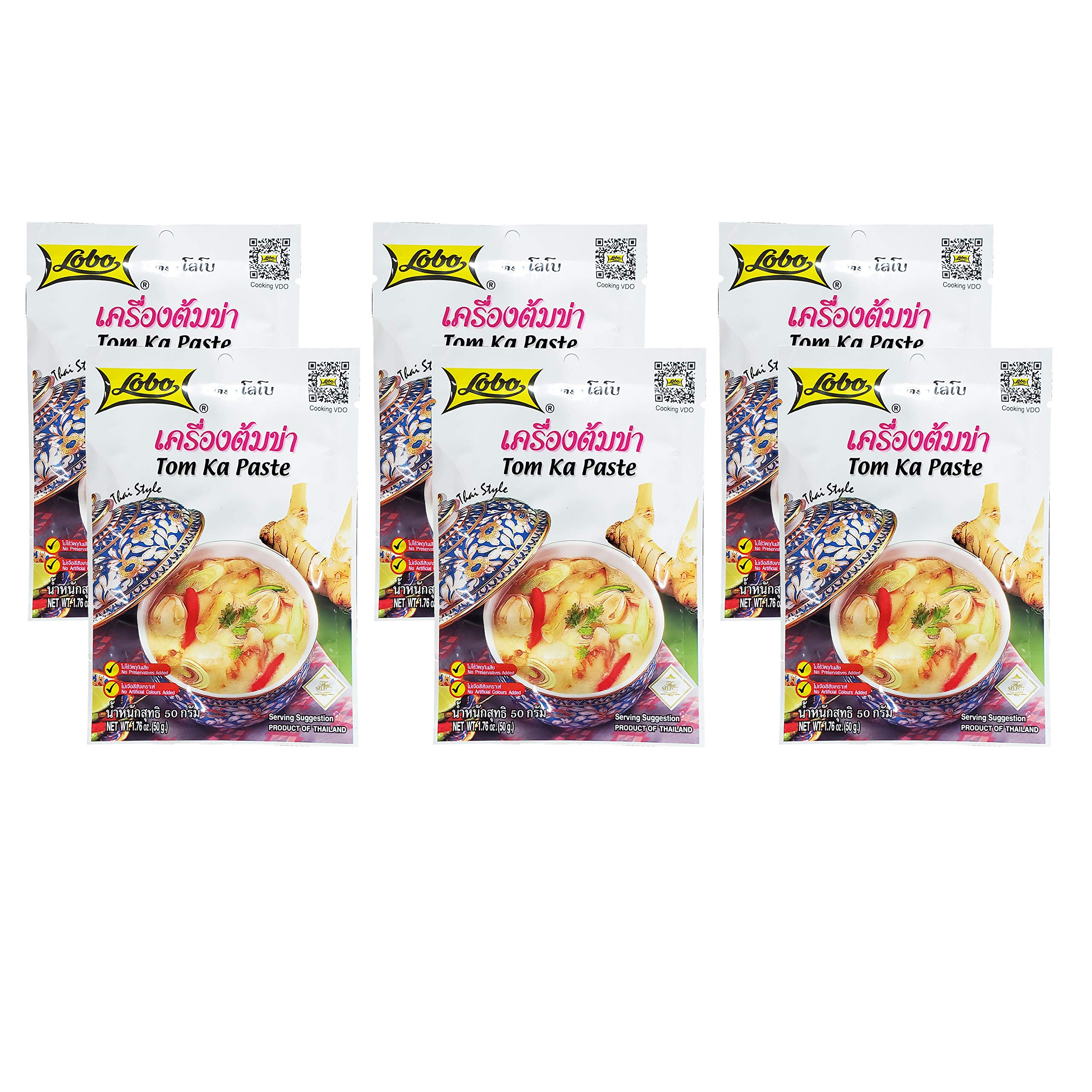 Lobo Thai Tom Ka Paste Seasoning Mix (6 Pack, Total of 10.56oz)