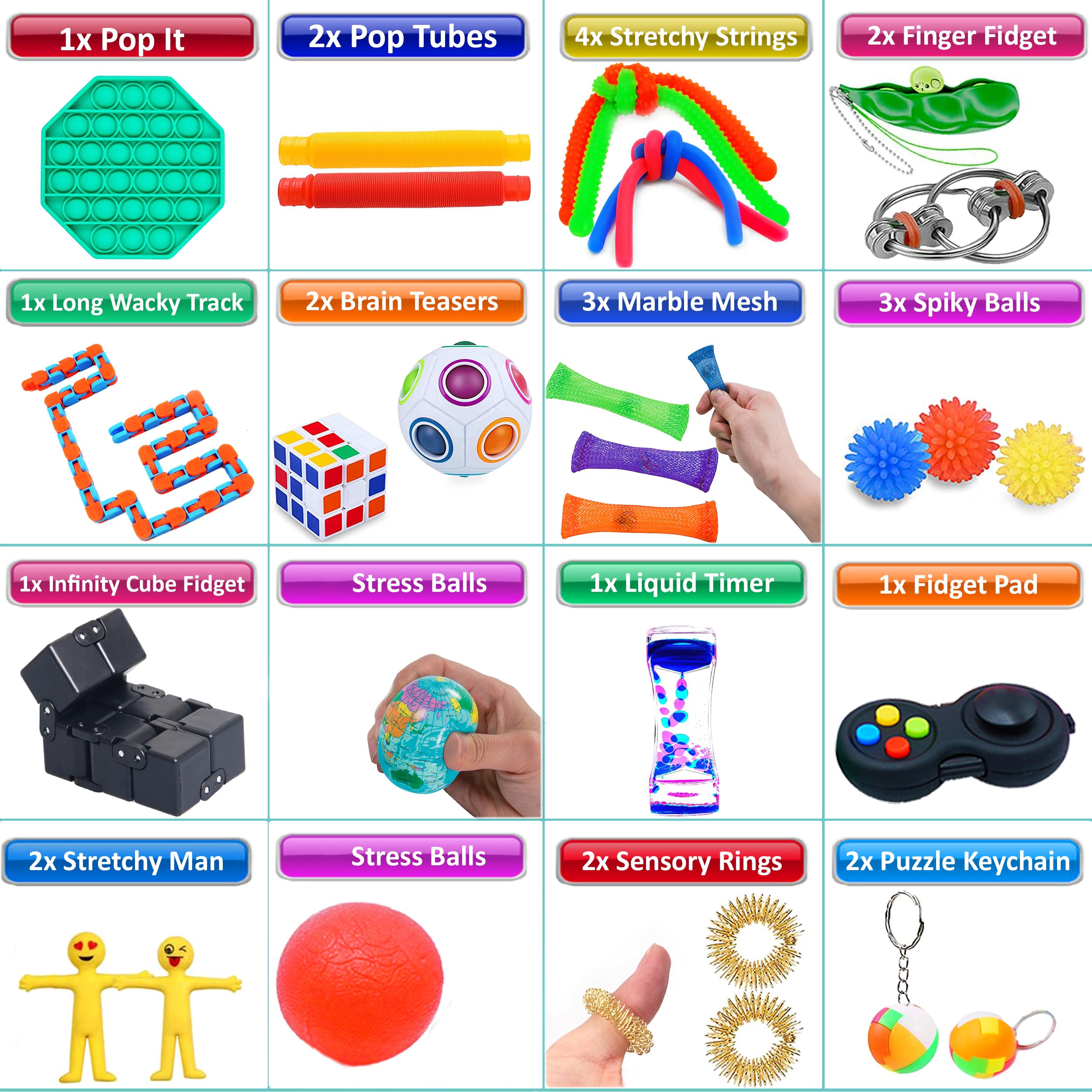 10 Jouets Sensoriels Corde Extensible Dinosaure Qui Brille Dans Le Noir – Anti-Stress Pour TDAH, Autisme, Concentration