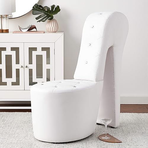 Miniatura 2 de Tristam - Silla moderna de tacón alto glamorosa de 40 pulgadas, silla sin brazos con botones tapizados como cristales y costuras de diamante, cómodo