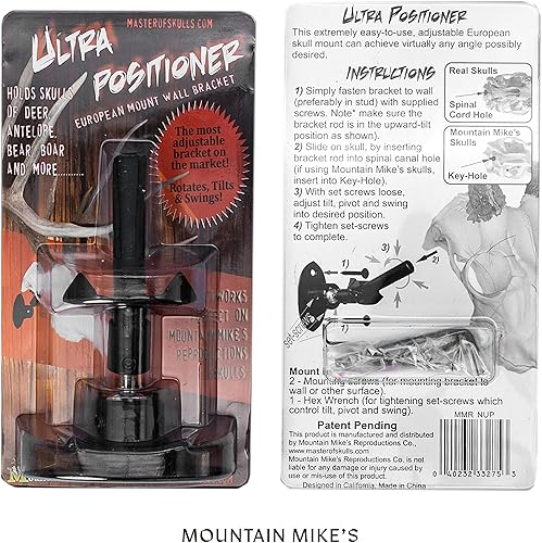 Miniatura 8 de Mountain Mikes - Soporte de pared de calavera ajustable ultra posicionador, soporte de montaje de calavera europea ajustable, diseño universal que