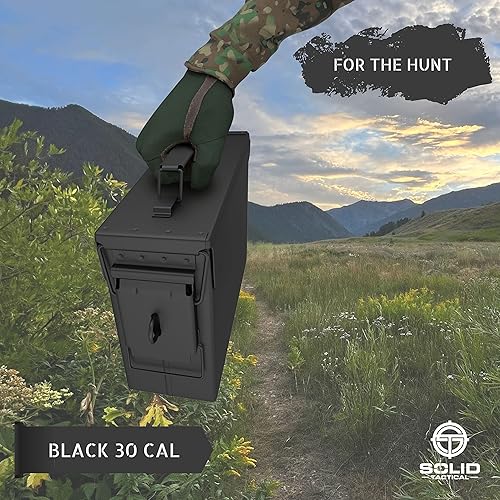 Miniatura 7 de Solid Tactical Lata de munición de metal  Nuevo contenedor de almacenamiento de municiones militares y del ejército  Cajas de municiones M2A1 y