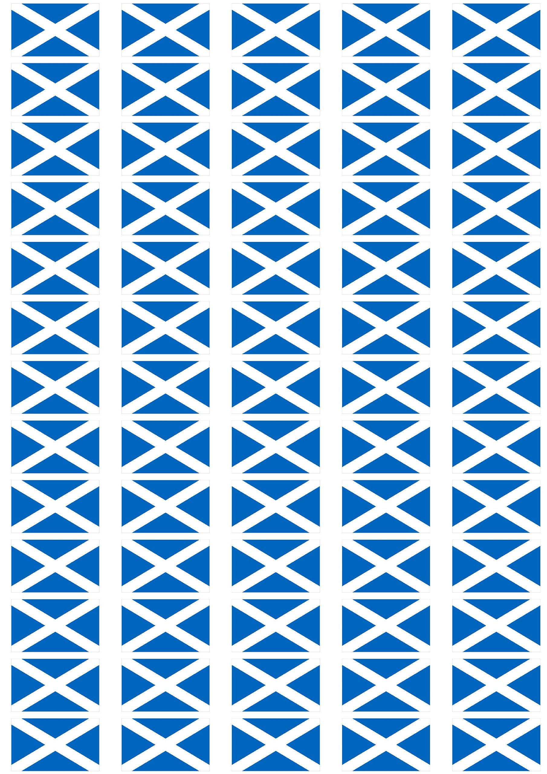 Scotland Flag self Adhesive matt Paper Labels/Stickers
