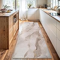 Vista 15 de Bloom Rugs - Alfombra caminera Caria lavable, antideslizante, de 3,05 m, color marfil/gris/caramelo tradicional, para entrada, pasillo, baño