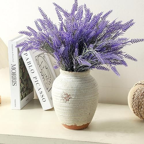 Ceramic Decorative Flower Vase 7.4 Inch Pottery Rustic Farmhouse Boho Terracotta Vase for Home Decor, Table, Living Room, Bathroom, Shelf, Mantel Decoration