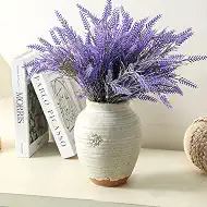 Ceramic Decorative Flower Vase 7.4 Inch Pottery Rustic Farmhouse Boho Terracotta Vase for Home Decor, Table, Living Room, Bathroom, Shelf, Mantel Decoration