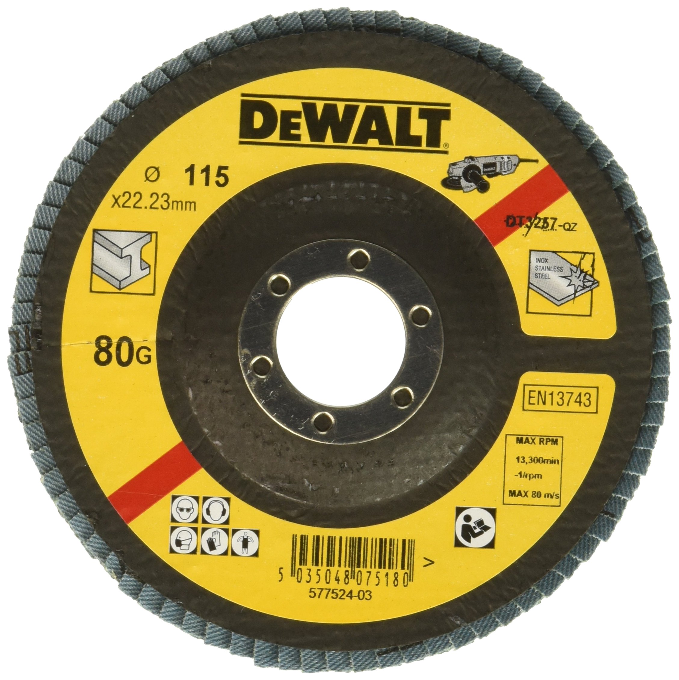 Dewalt DT3257-QZ Cranked Faecherschleifsch, Silber