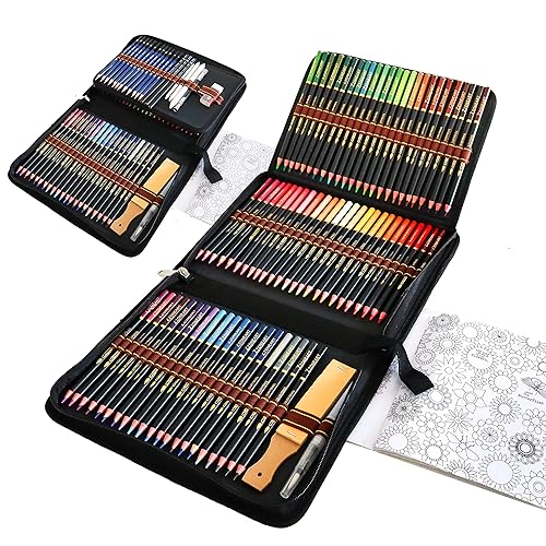 WGOT Crayon de Couleur Aquarellable Set, 96 Kit Dessin Crayons
