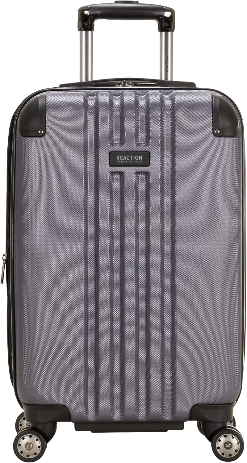 Kenneth Cole Reaction Renegade Luggage Expandable 8-Wheel Spinner Lightweight Hardside Cabin Bag Suitcase, Smokey Purple, 20-Inch Carry On