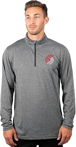 Miniatura 36 de Ultra Game Mens NBA Official Quarter Zip Long Sleeve Pullover T-Shirt Color del equipo,Gris Caliente Carbón,Negro,https://www.amazon.com/dp/undefined