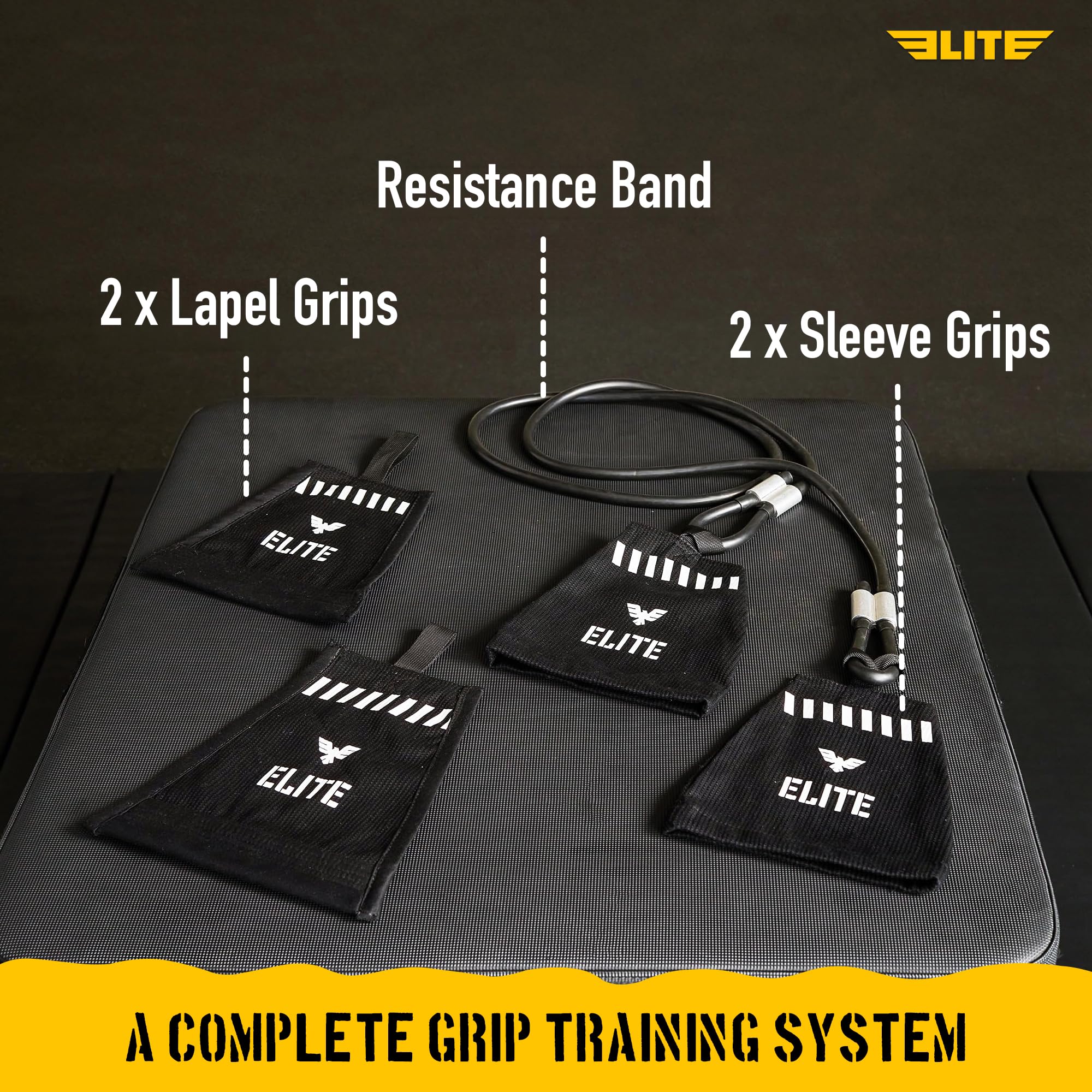 Elite Sports Jiu Jitsu Grip Trainer Simulate Gi - Entrenador de fuerza de agarre para BJJ MMA Judo y entrenamiento de agarre