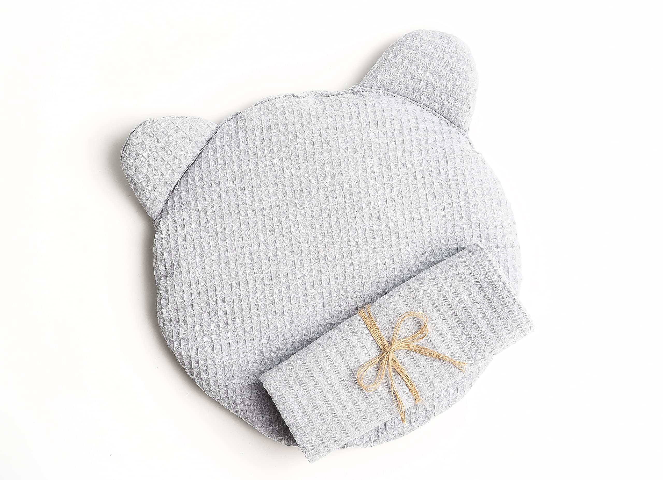 Couverture bébé en coton anti-irritation avec oreiller ours apaisant