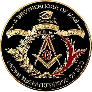 Brotherhood of Man Round Masonic Auto Emblem - [Black & Gold][3'' Diameter]