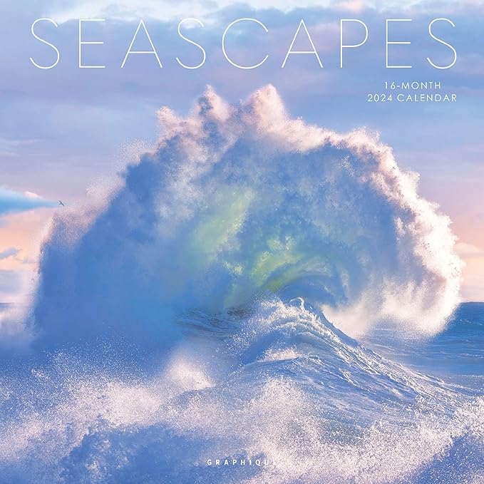 Graphique 2024 Seascapes Wall Calendar 12” x 12” Thick