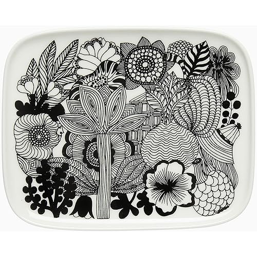 Marimekko - Siirtolapuutarha Oiva Stoneware Rectangle Serving Plate