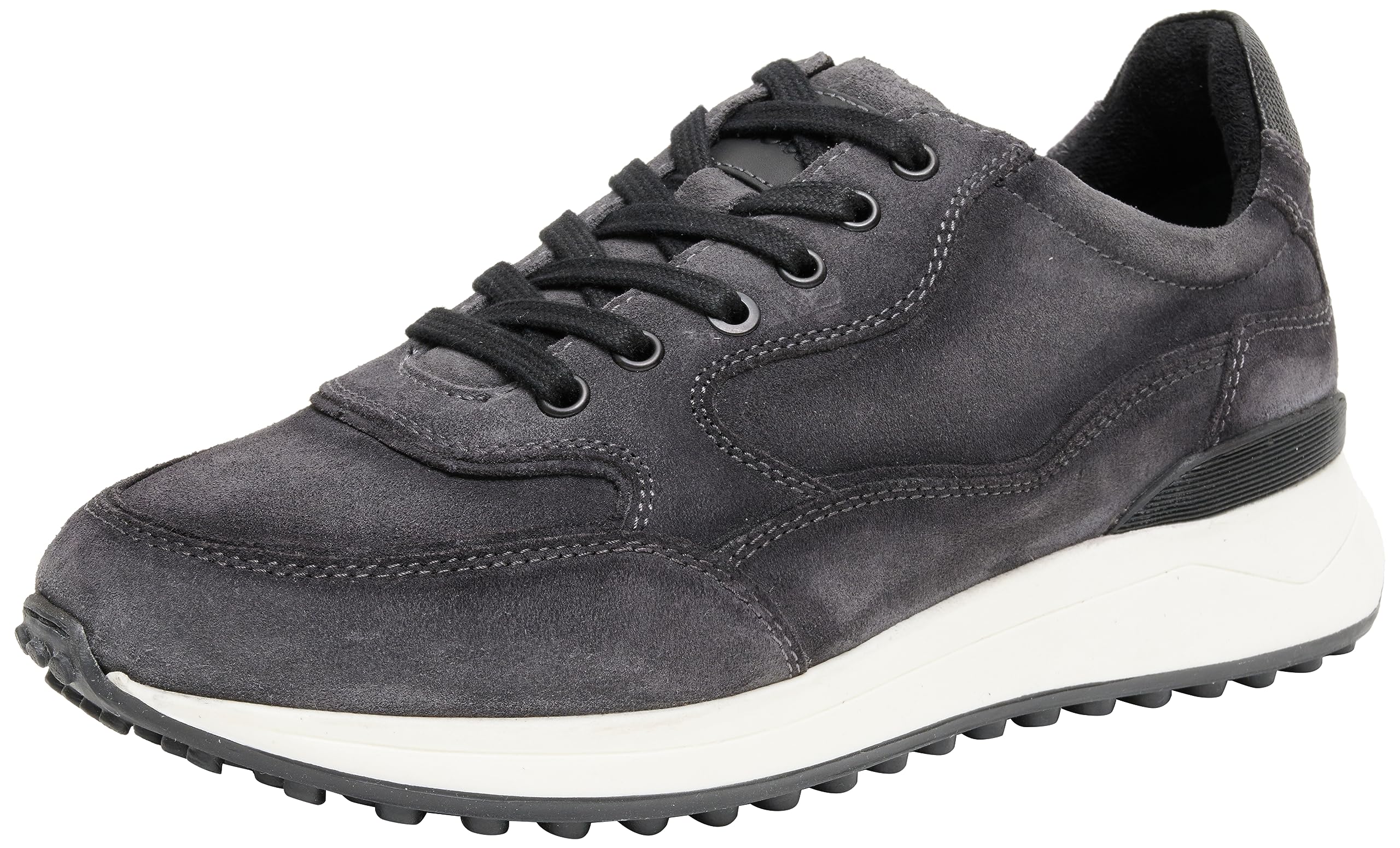s.Oliver Men's Flat Leather Casual Trainers, Darkgray, 7 UK