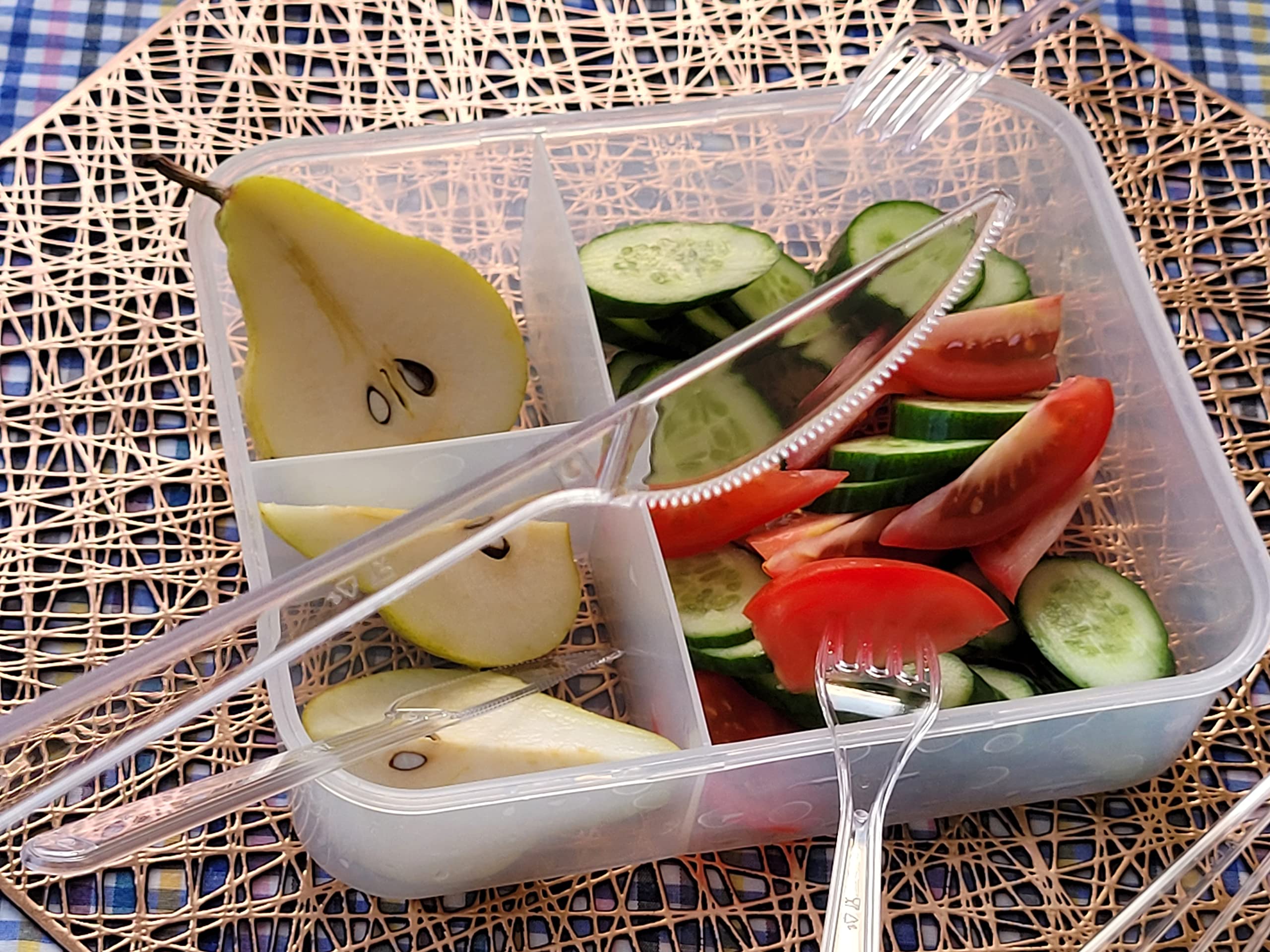 Couteaux en plastique - Couverts de fête réutilisables et robustes - Couteau en plastique réutilisable - Passe au lave-vaisselle (200)