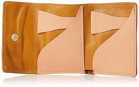 【新品未使用】moz モズ　財布　二つ折り　キャメル×ピンク　箱付　s86 新品未使用】moz モズ 財布 二つ折り キャメル×ピンク 箱付 s86