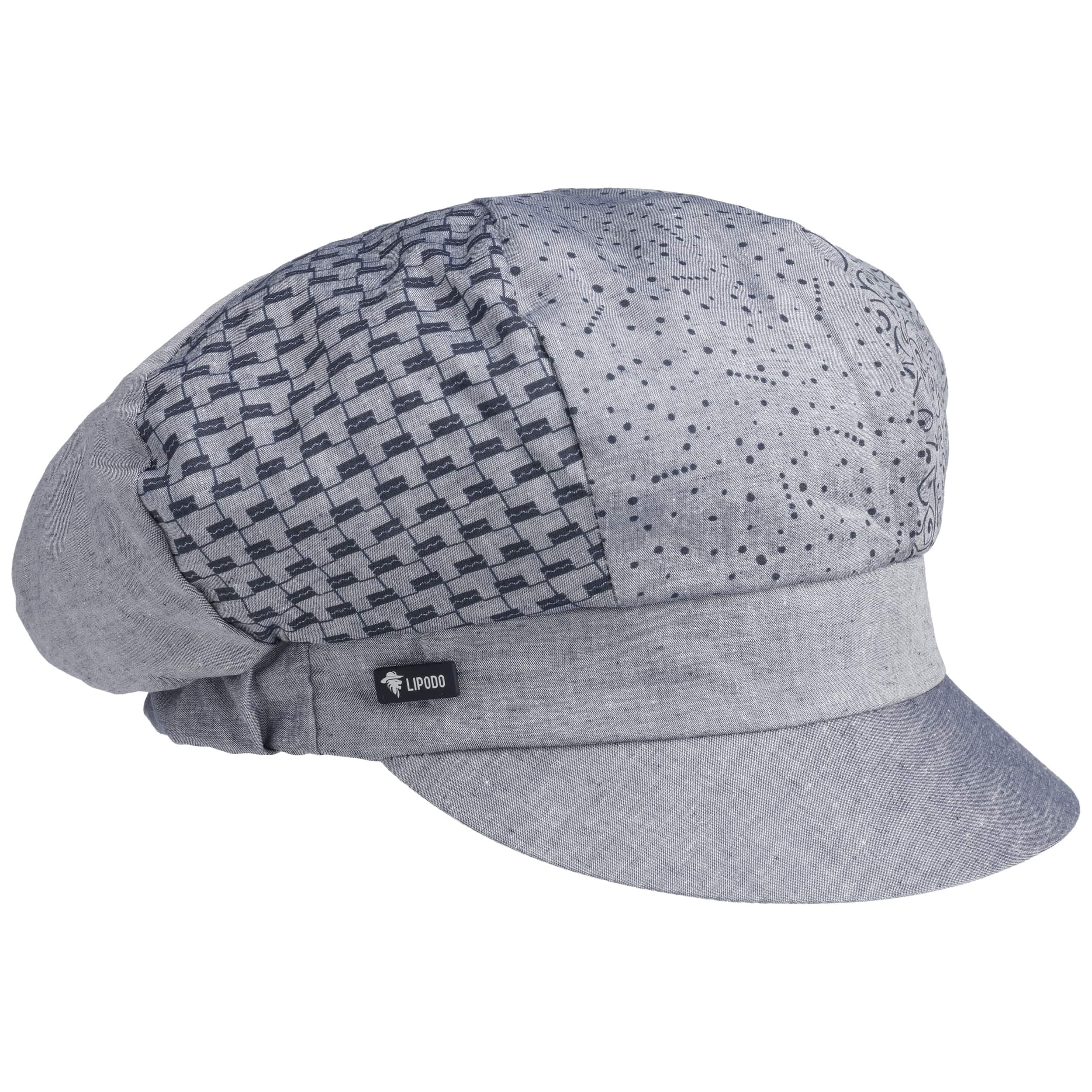 Lipodo Avella Schirmmütze Ballonmütze Patchwork Blumenmuster Made in Italy Damen Frühling Sommer