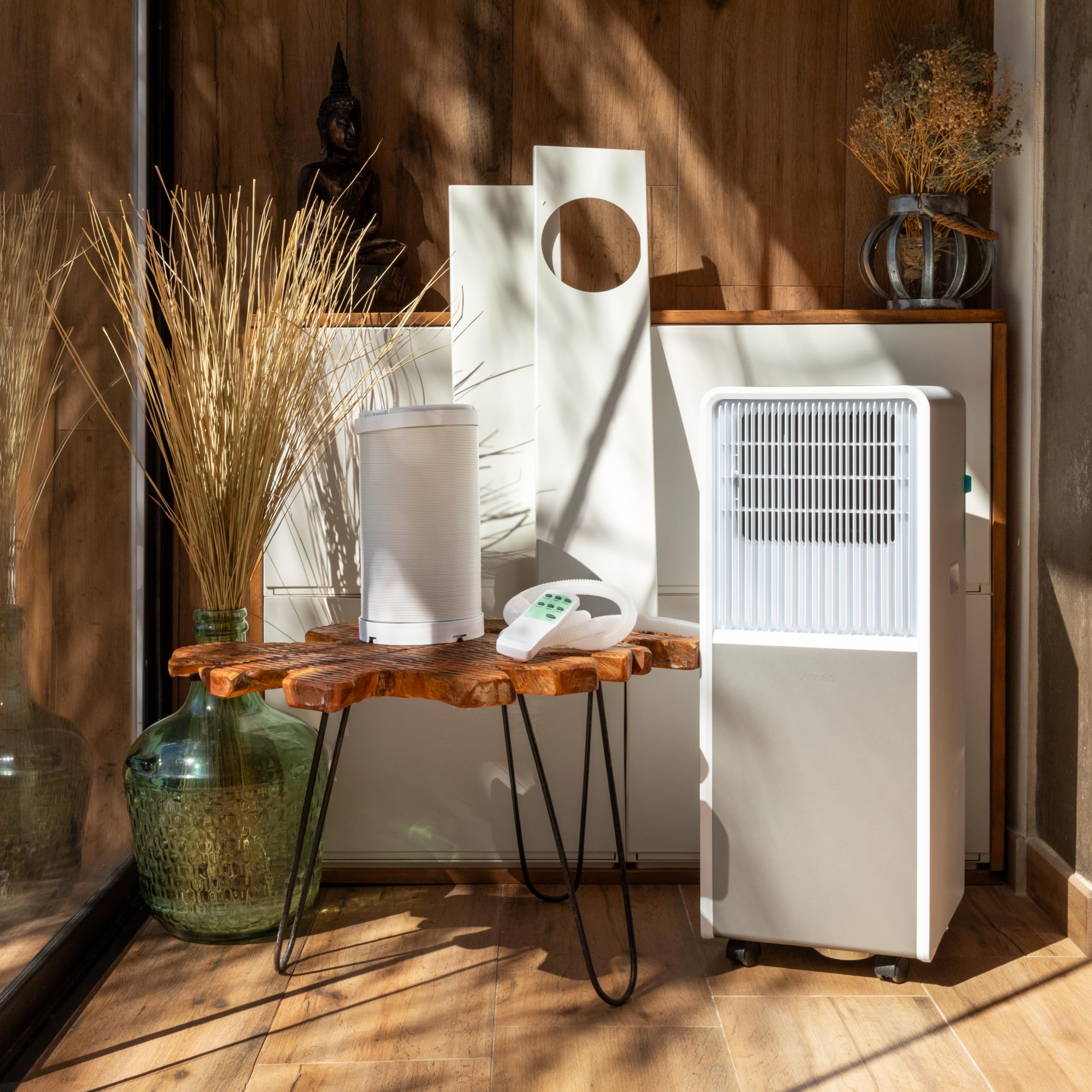 Cecotec Climatiseur Portable ForceClima 9150 Style. 9000 BTU, Surface de 16 m², Écran LED, 4 Modes et 2 Vitesses, Minuterie, Roues Multidirectionnelles 360º
