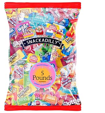 Candy Variety Pack - 5 Lbs Assorted Classic Candy - Individually Wrapped Candies - Fun Size Treats Assortment