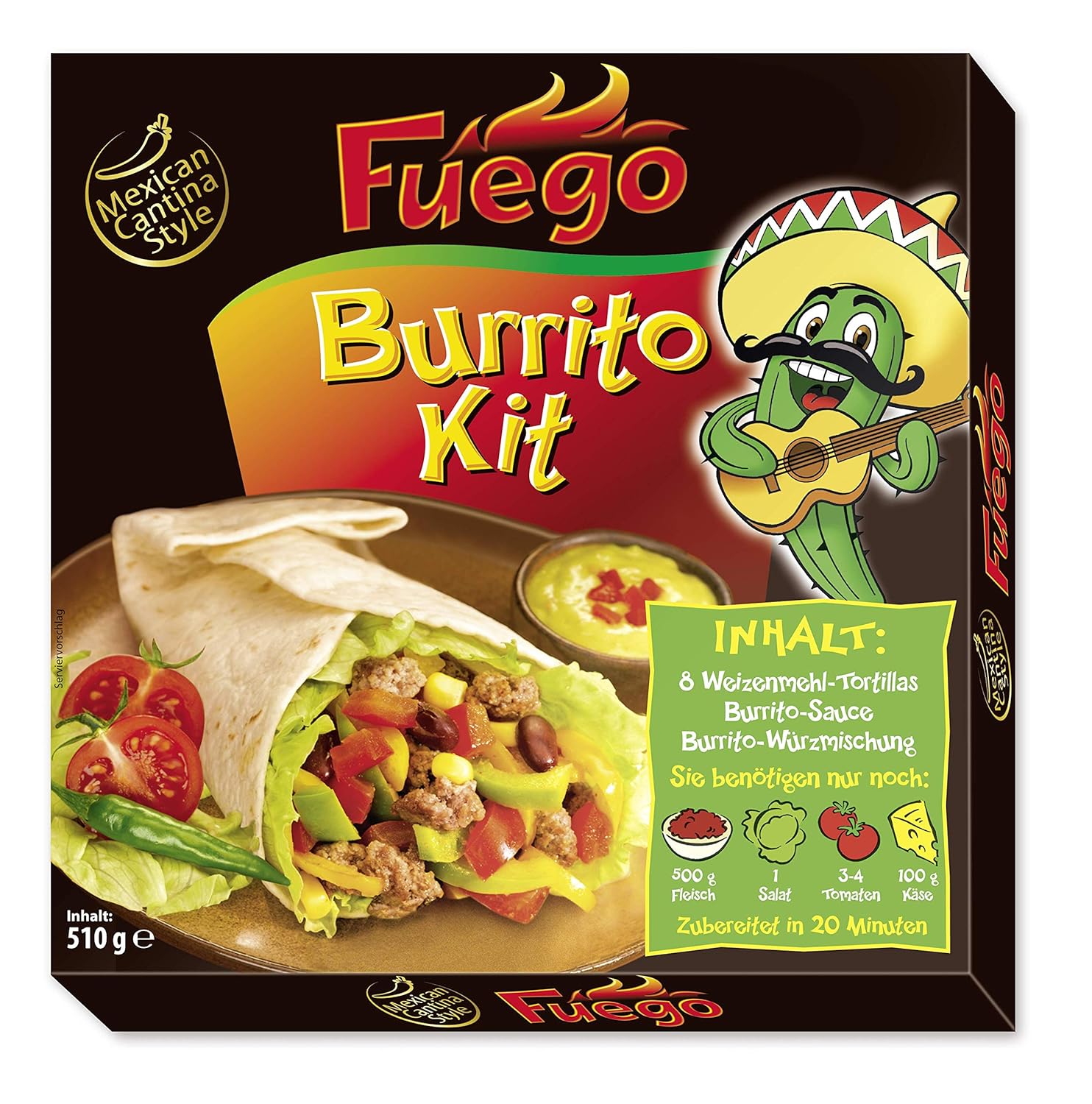 Fuego Burrito Dinner Kit, 510 g Amazon.de Lebensmittel & Getränke