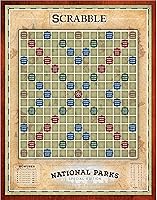 Vista 3 de USAOPOLY Scrabble: Parques Nacionales A partir de 8 años 2-4 jugadores 1 juego, marrón