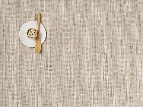 Chilewich Bamboo Placemats Set of 20 - Woven Rectangle Placemats - Reusable, Stain-Resistant, Indoor/Outdoor Tabletop Protection - 18.5" x 13.5" - Oat
