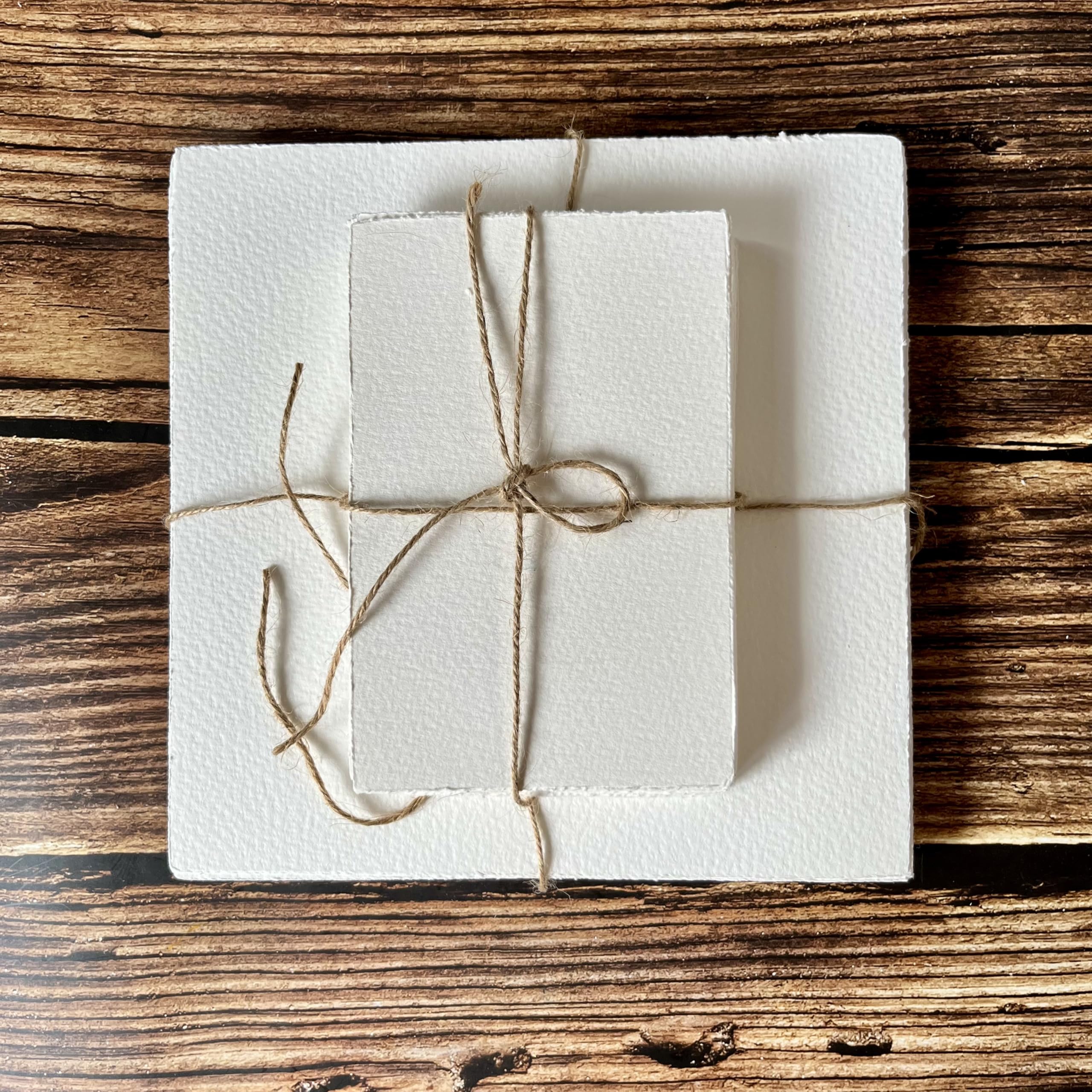 Deckle Edge – Papier aquarelle 100 % coton, 63,5 kg, 300 g/m², 30 feuilles de papier mixte pour technique sèche et humide, les cartes vierges tumuarta sont parfaites pour les cartes de vœux et les