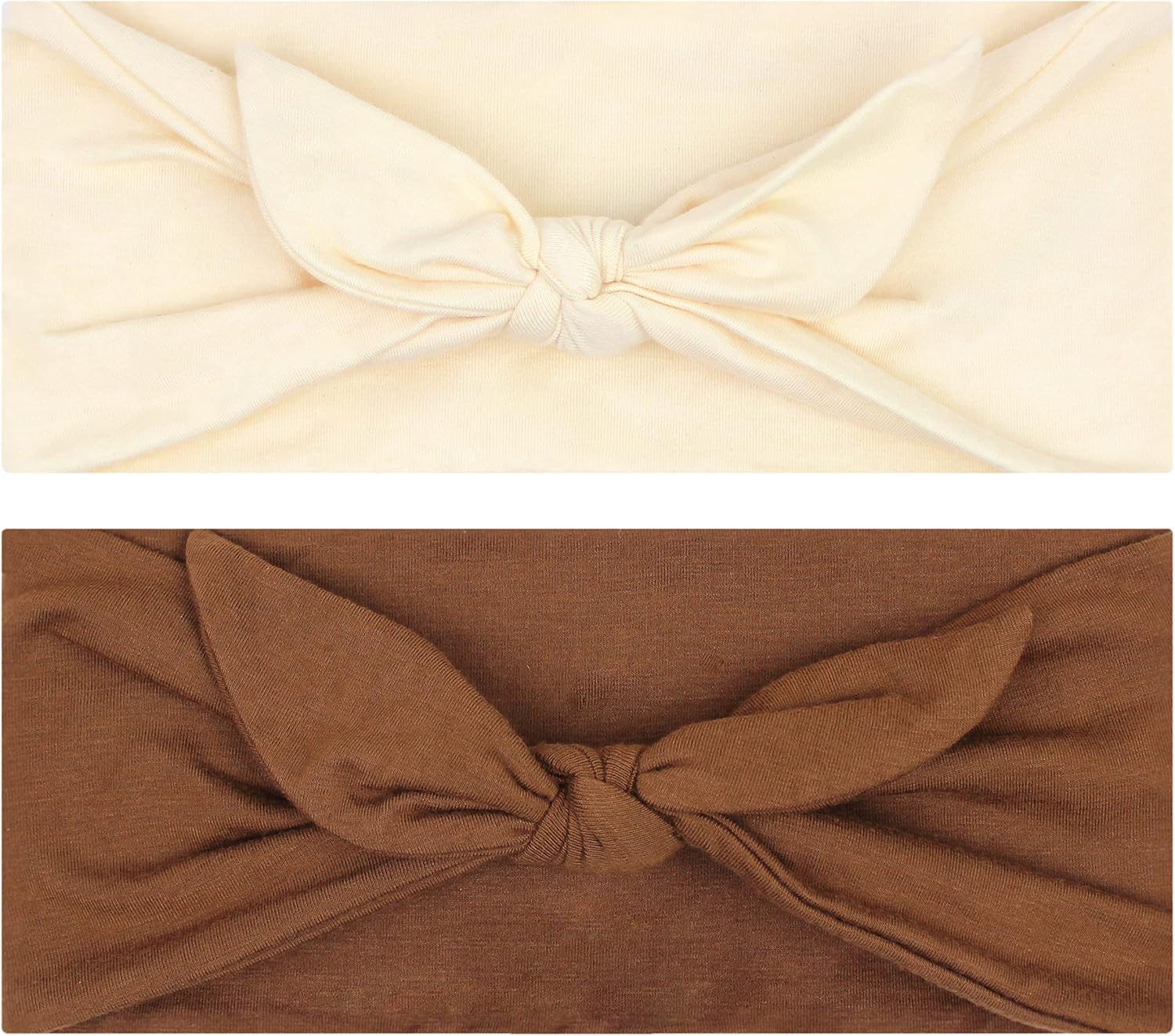 Maven Thread 4" Bow Wide Workout Headbands for Women (2 Pack) – Non-Slip Sweatbands for Gym, Running & Yoga