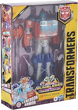 Transformers Bumblebee Cyberverse Adventures Dinobots Unite Toys Ultimate Class Optimus Prime Figure, Energon Armor, Ages 6 and Up, 9-inch