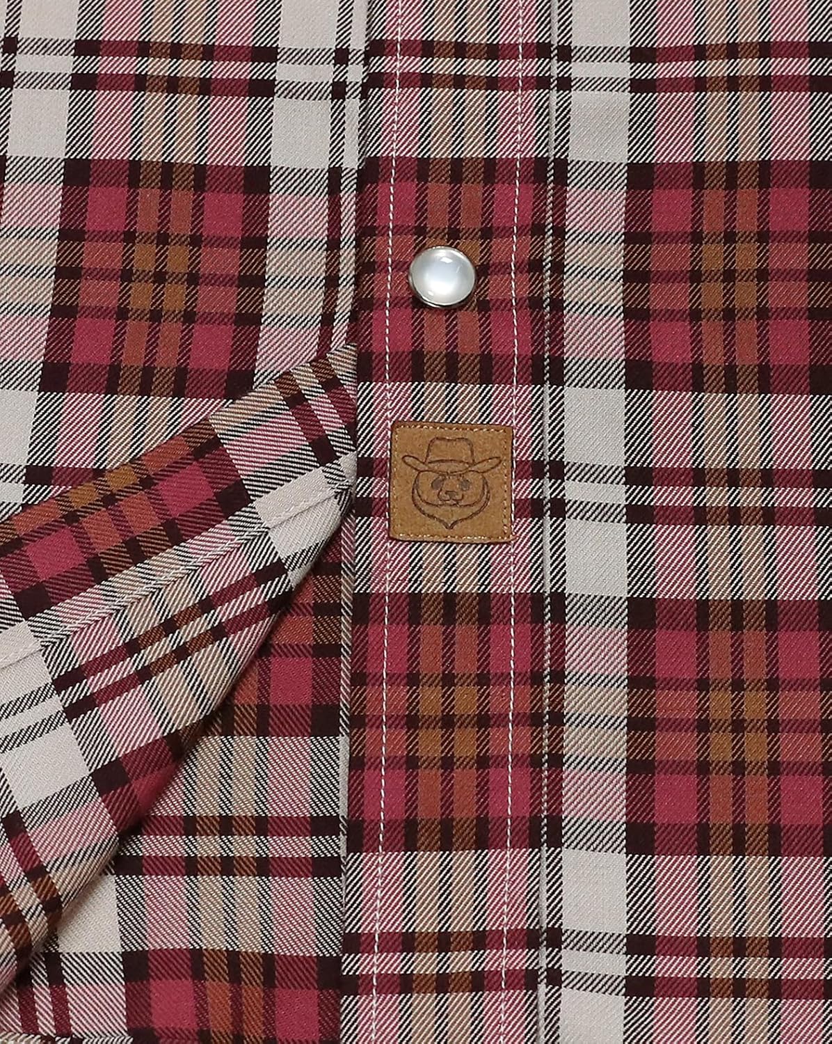 Dubinik®50% Viscose derived from Bamboo,50% Polyester Mens Short Sleeve Western Cowboy Pearl Snap Casual Plaid Shirts for Men - Image 3