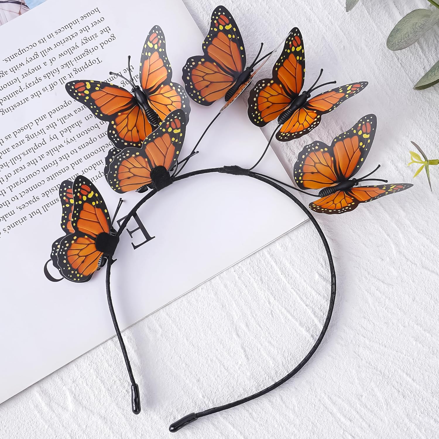 Butterfly Fascinator Hats Headband Monarch Butterfly Crown Tea Party Kentucky Halloween Costume Headpiece - Image 4