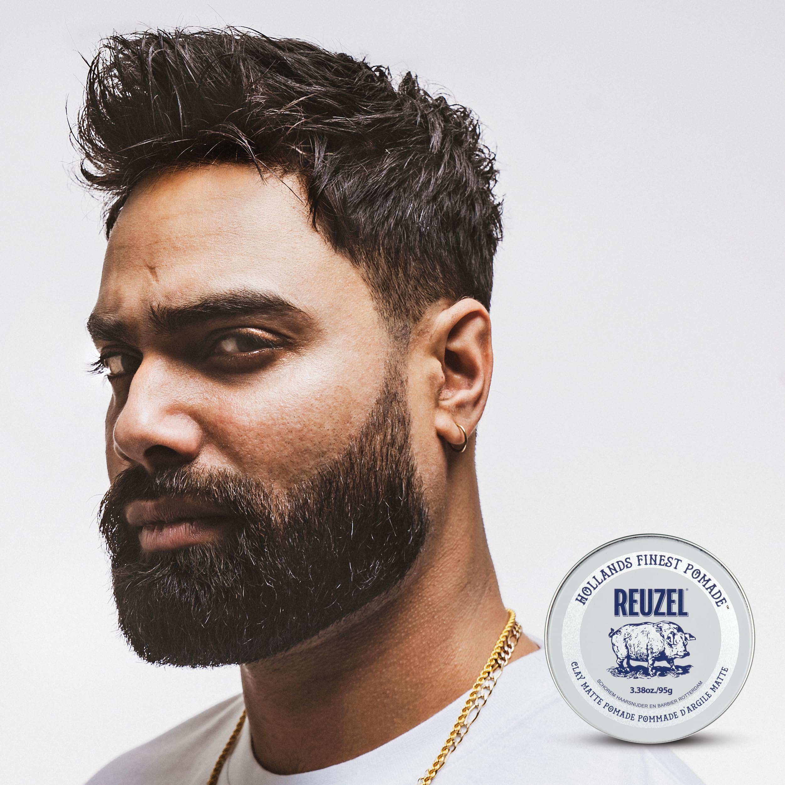 Reuzel 2026 Road Trip, Matte Clay Pomade, No Shine with Medium Hold for a Natural Style and Finish, 95g + Free Travel Size 35g