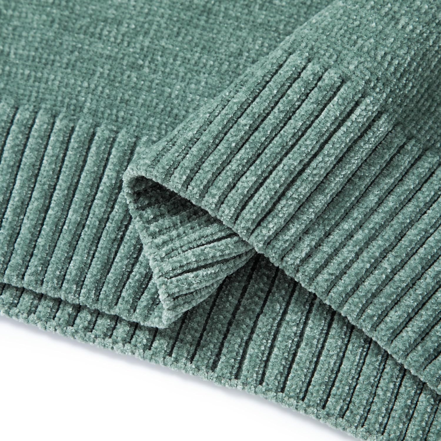 Simple&Opulence Women's Chenille Sweater Crewneck Long Sleeve Pullover Ribbed Cuff Hem Round Neck Jumper Tops - Image 4