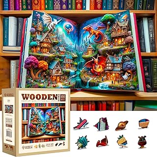 Comprar WOODEN.CITY Enchanted Tales Puzzle de 1000 Piezas, Rompecabezas de Madera para Adultos, Tamaño 51,9 x 37,5 cm, Rompecabezas Mágico, Regalo, Hobby.