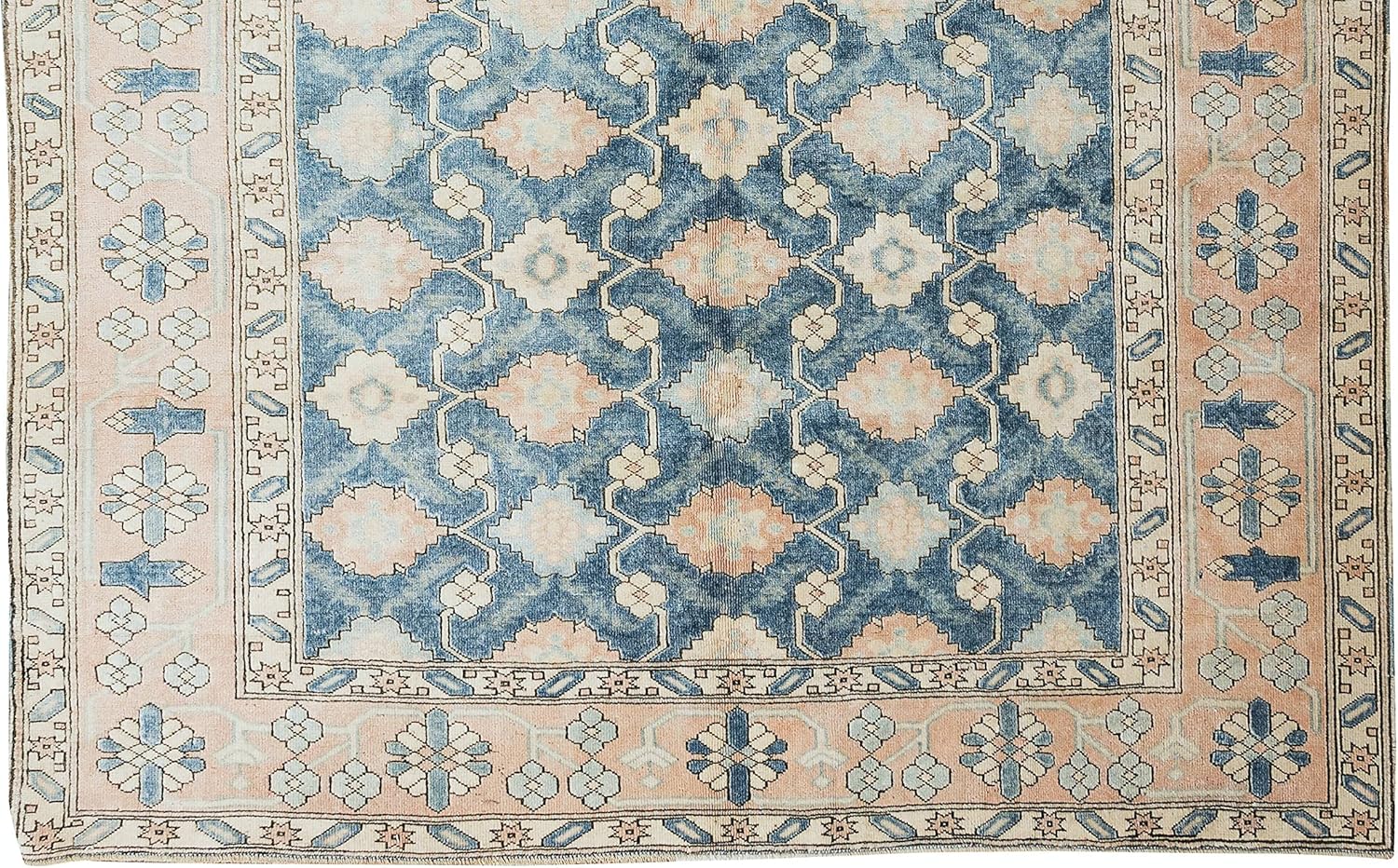 7x8.6 Ft Handmade Turkish Rug, Authentic Floral Vintage Carpet