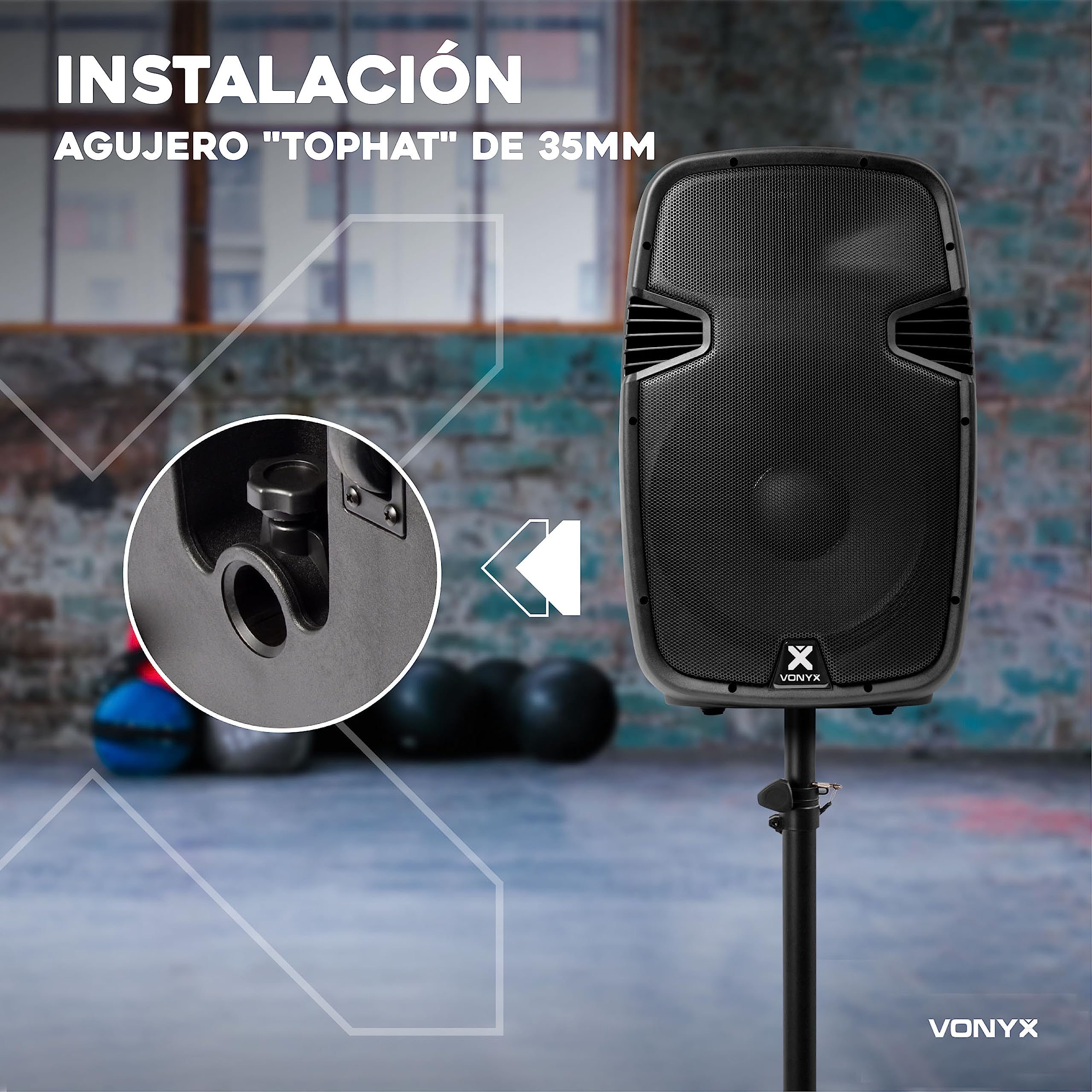 Vonyx SPJ-1500ABT Altavoz Activo 15” Autoamplificado 800W con Bluetooth, Reproductor MP3, USB/SD, Entrada Micrófono, Subwoofer Potente, Sonido Profesional para Fiestas, DJ, Eventos y Karaoke