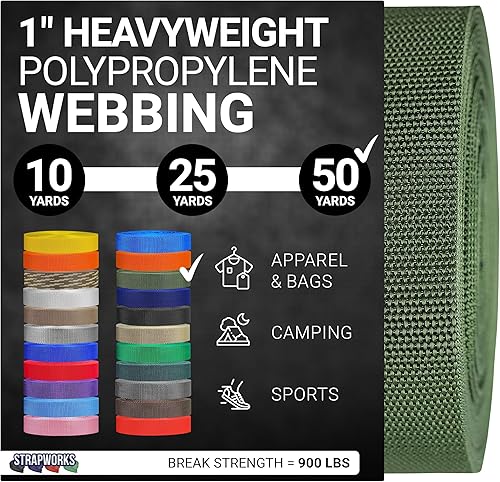Vista 20 de Strapworks Correas de polipropileno pesado: correas de polietileno resistentes para reparación de equipos de bricolaje al aire libre Negro