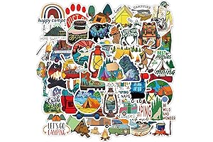 50Pcs Kids Camp Stickers for Fun Adventures!