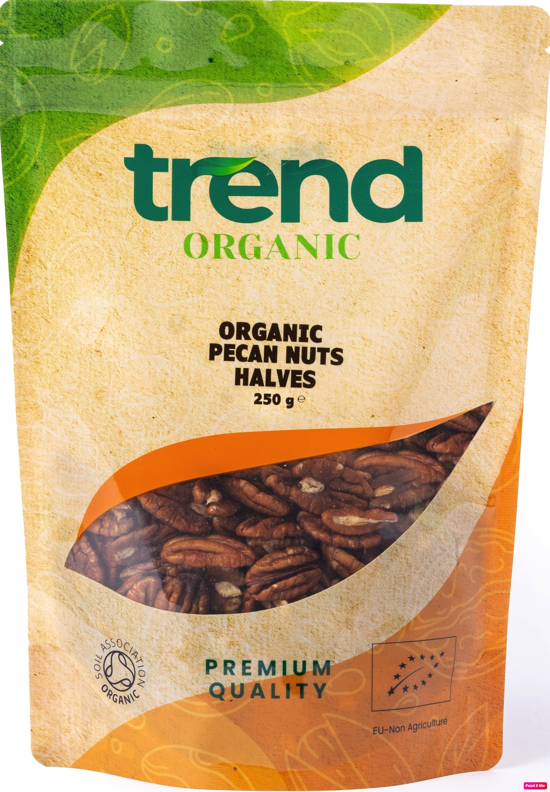 Trend Organic Pecan Nuts Halves, 250g - Perfect for Snacking, Baking, and Nutrient-Rich Recipes, Certified Organic, Vegan, Non-GMO, No Additives No Preservatives, High Fibre, High Protein, Raw