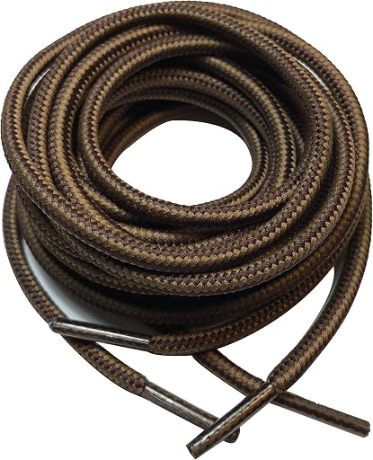 B&Q 3 Pairs Heavy Duty Round Boot Laces Shoelaces for Hiking Walking Construction Safety Work Boots Shoes