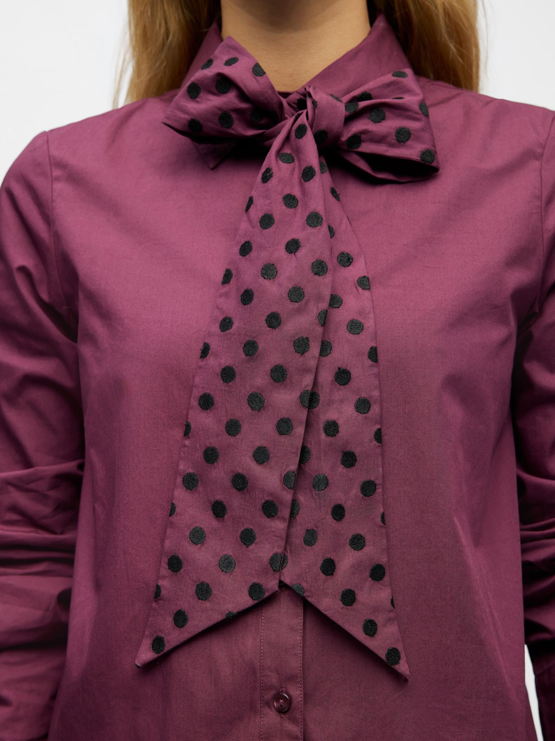 Object Object Female Hemd Bohèmeschleifen Object Camicia Femminile con Fiocchi Bohémien Donna (Pacco da 1)