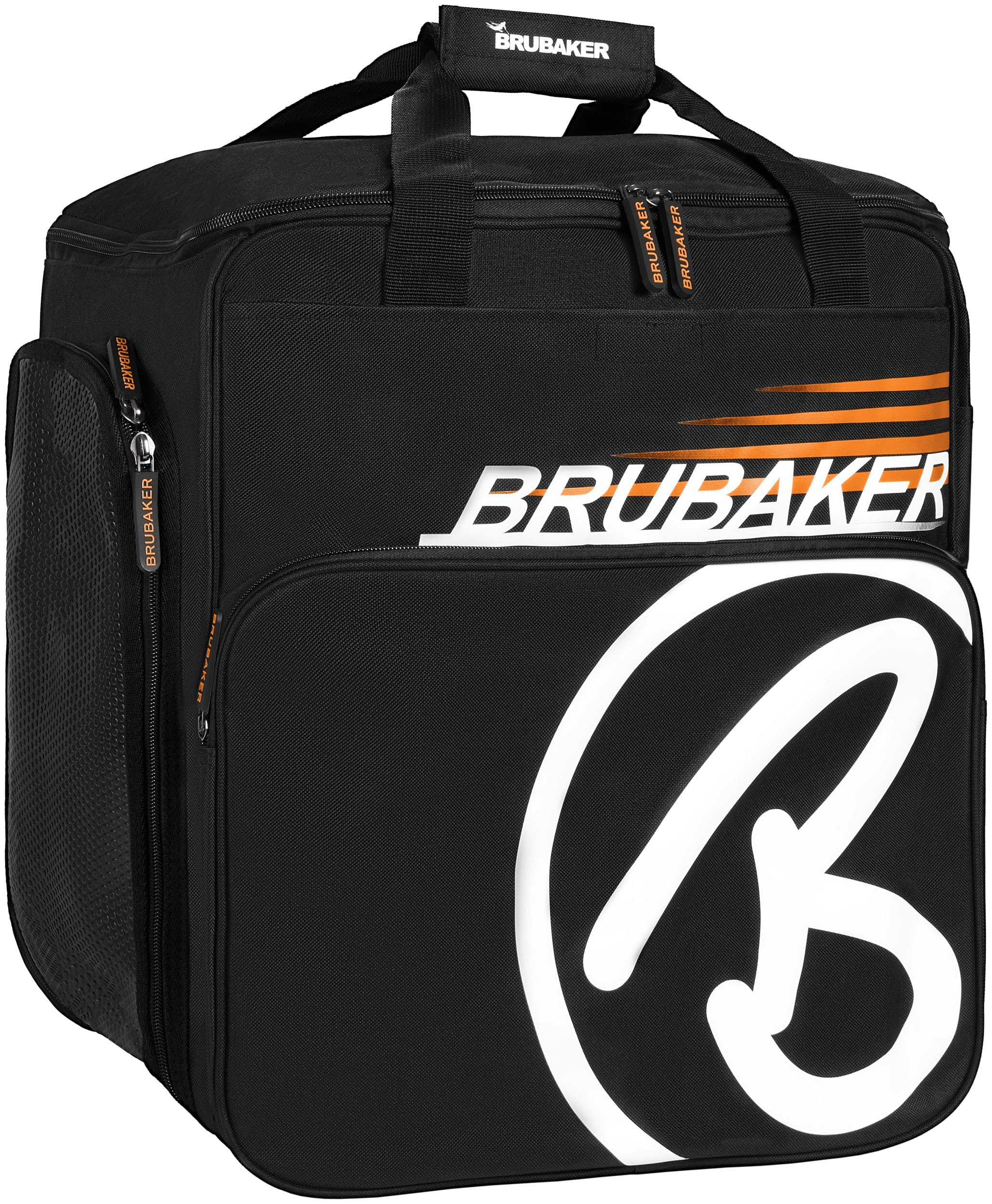 BRUBAKER Torba na buty narciarskie Super Champion - komfortowy plecak na buty narciarskie - torba na kask torba na buty z funkcją plecaka - czarna