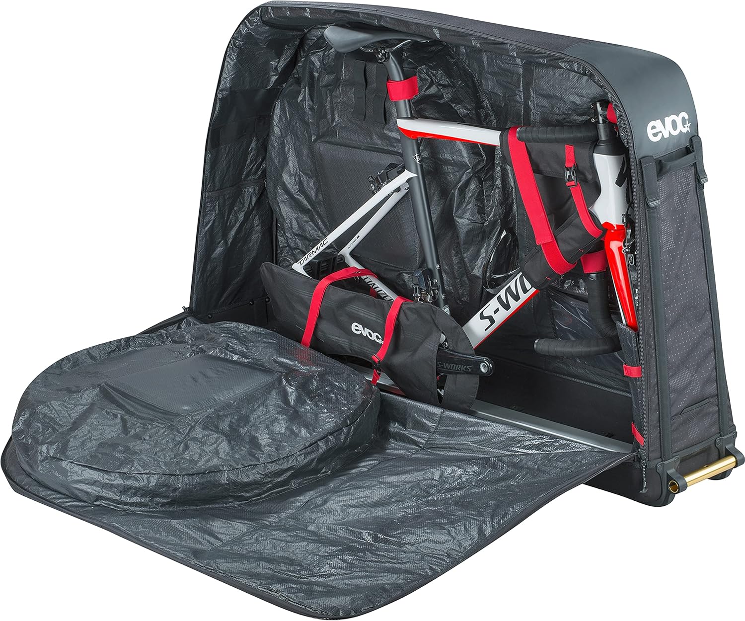 EVOC CHAIN COVER ROAD frame bag, transport protection for the bike and chain of road bikes (cover for bicycle chains, for most road bikes, Velcro fixation, protection against dirt and damage), Black