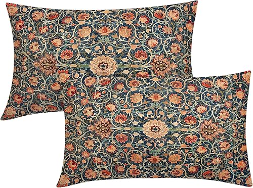 Miniatura 8 de Chinoiserie - Juego de 2 fundas de almohada de 20 x 20 pulgadas de color azul salvia, verde salvia, verde azulado, diseño de pájaro rojo fresa,