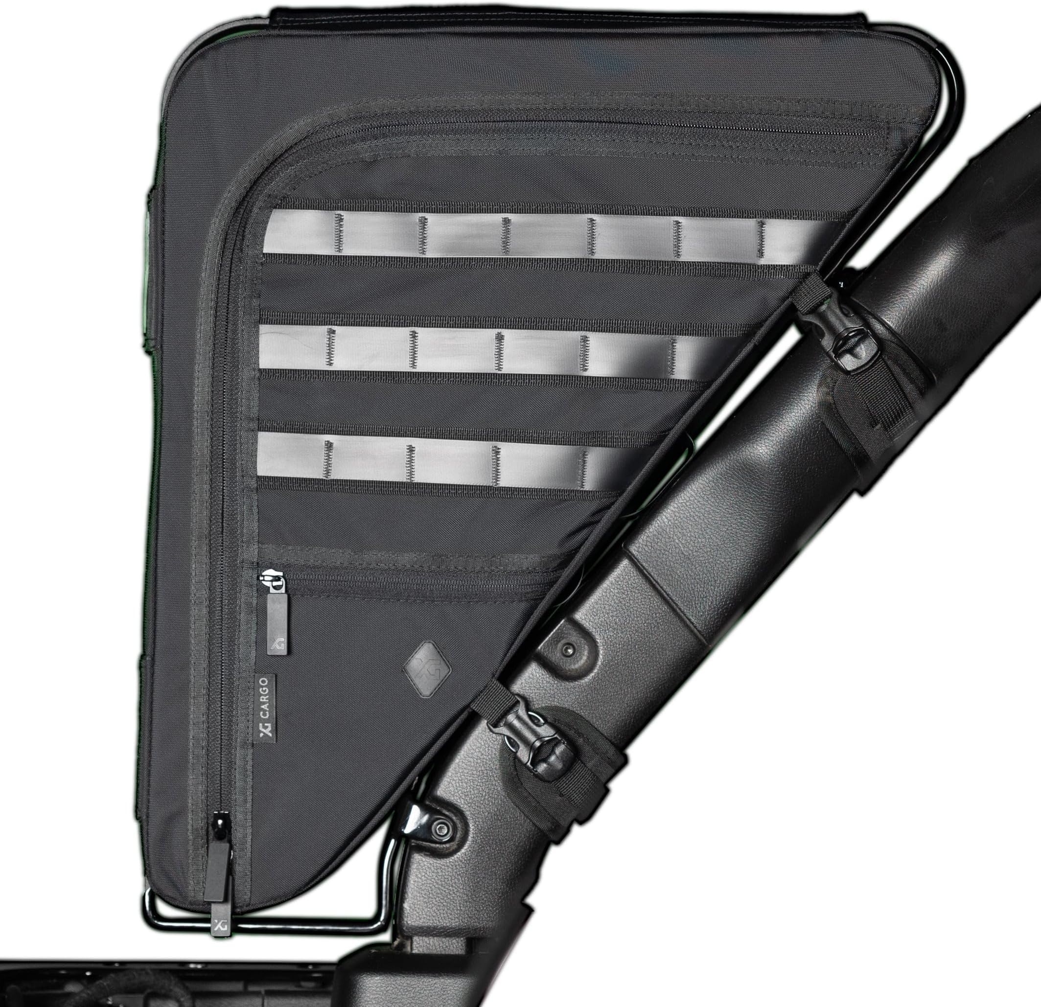 XG Cargo - Wrangler Gama Adventure JL/4XE | Compatible with Jeep Wrangler Storage Bag | Jeep Roll Bar Storage Bag | Patented Sports Bar Mount | Heavy Duty Nylon | Black (12lb)